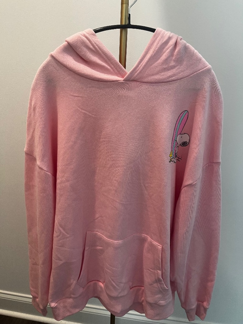 OVERSIZED NWT Peanuts Snoopy Pink Hoodie (Tagged M,Fits XL)